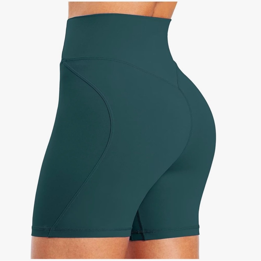 Sunzel No Front Seam High Waist Gym Squat Proof Biker Shorts with Tummy Control